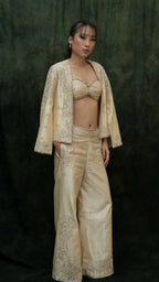 Meerab Starlight Dupion Silk Jacket Ensemble