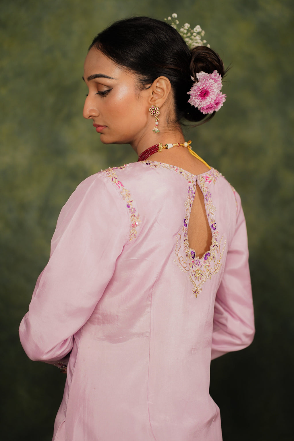 Seher Lilac Habutai Silk Kurta Set