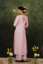 Seher Lilac Habutai Silk Kurta Set