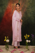 Seher Lilac Habutai Silk Kurta Set