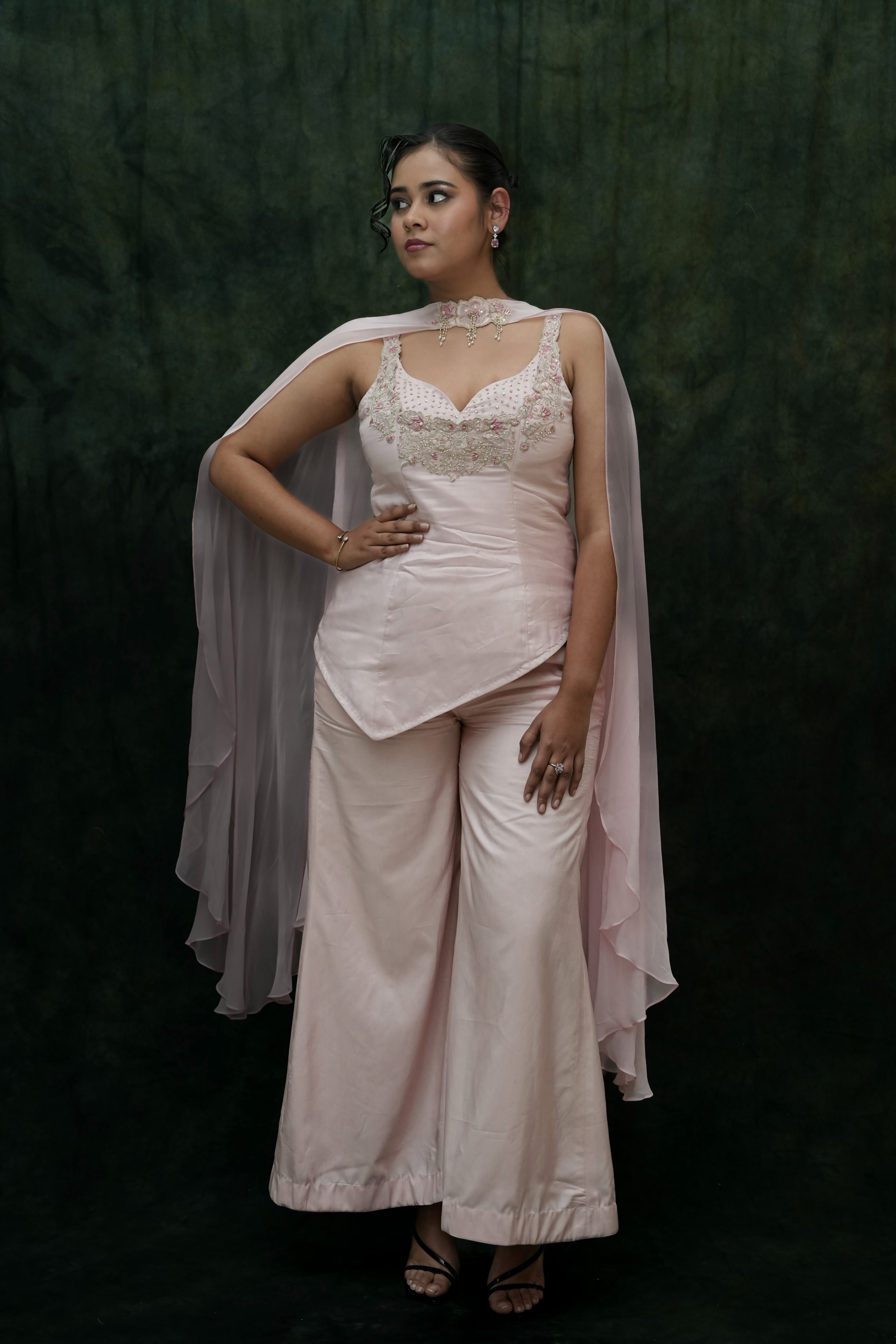 Parnaz Flamingo Pink Habutai Silk Fusion Set