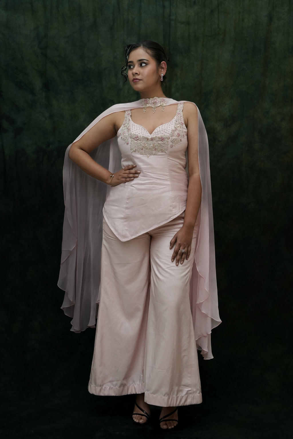 Parnaz Flamingo Pink Habutai Silk Fusion Set