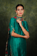 Zahraé Viridian Dupion Silk Kurta Set