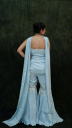 Nysa Ice Blue Habutai Silk Fusion Set