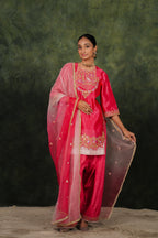 Nukta Winterberry Dupion Silk Kurta Set