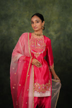 Nukta Winterberry Dupion Silk Kurta Set