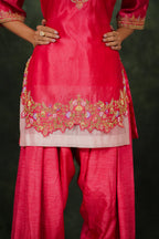 Nukta Winterberry Dupion Silk Kurta Set