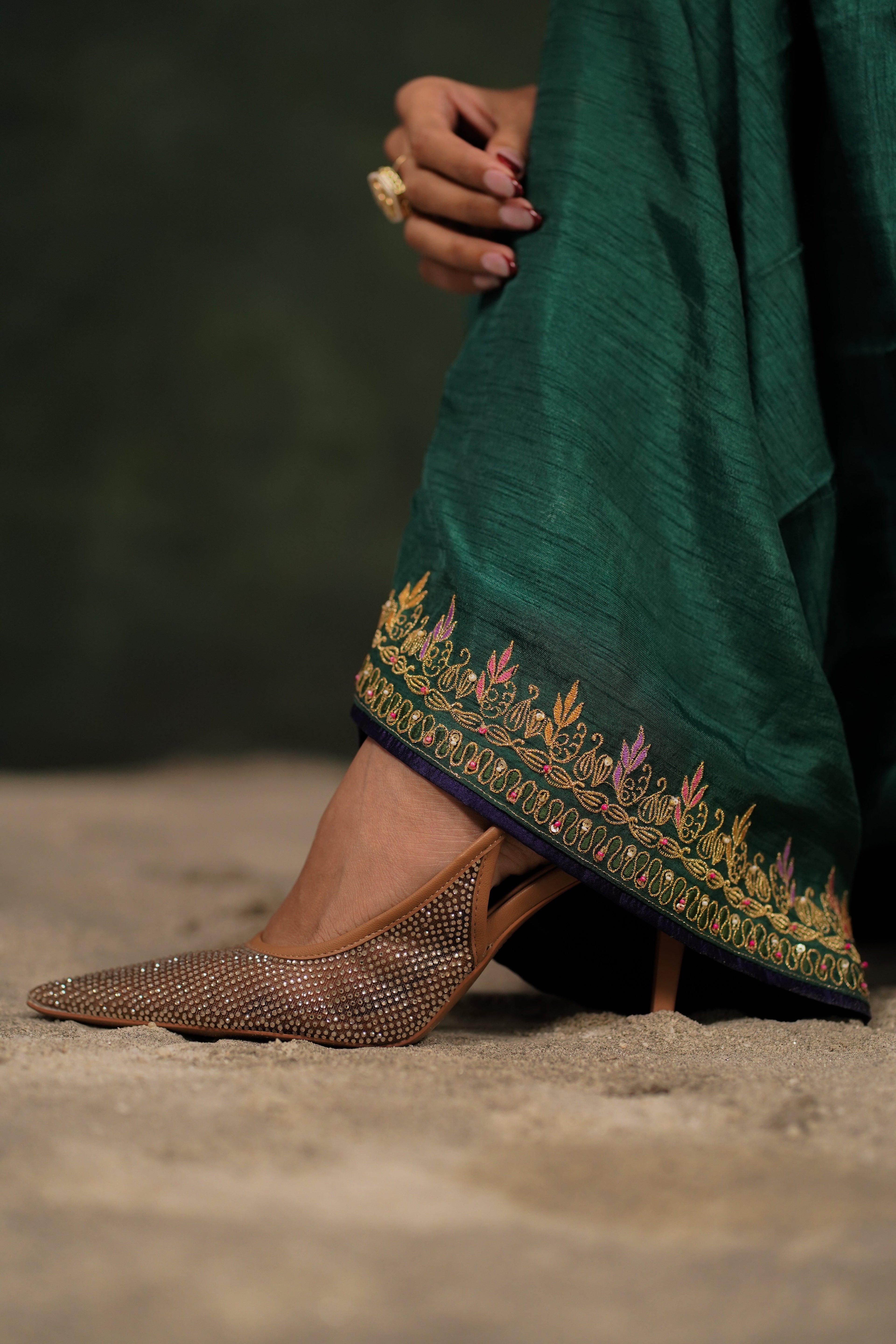 Nukta Evergreen Dupion Silk Kurta Set