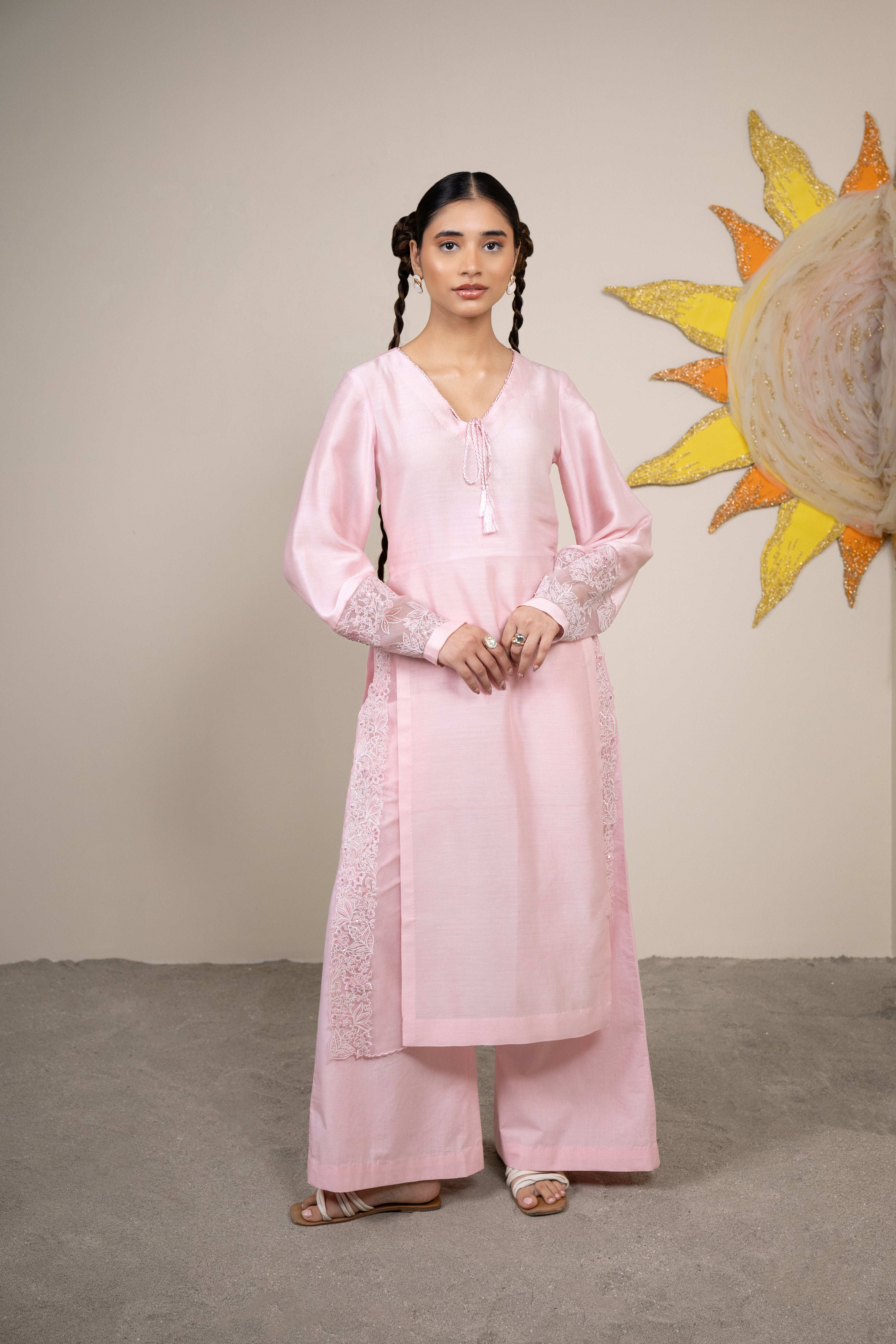Avaia Flamingo Pink Kurta Set