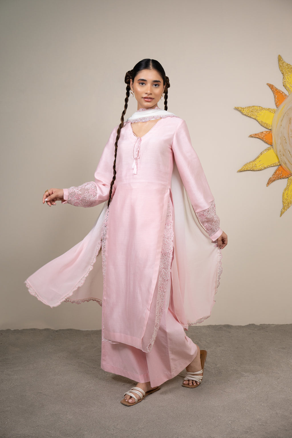 Avaia Flamingo Pink Kurta Set