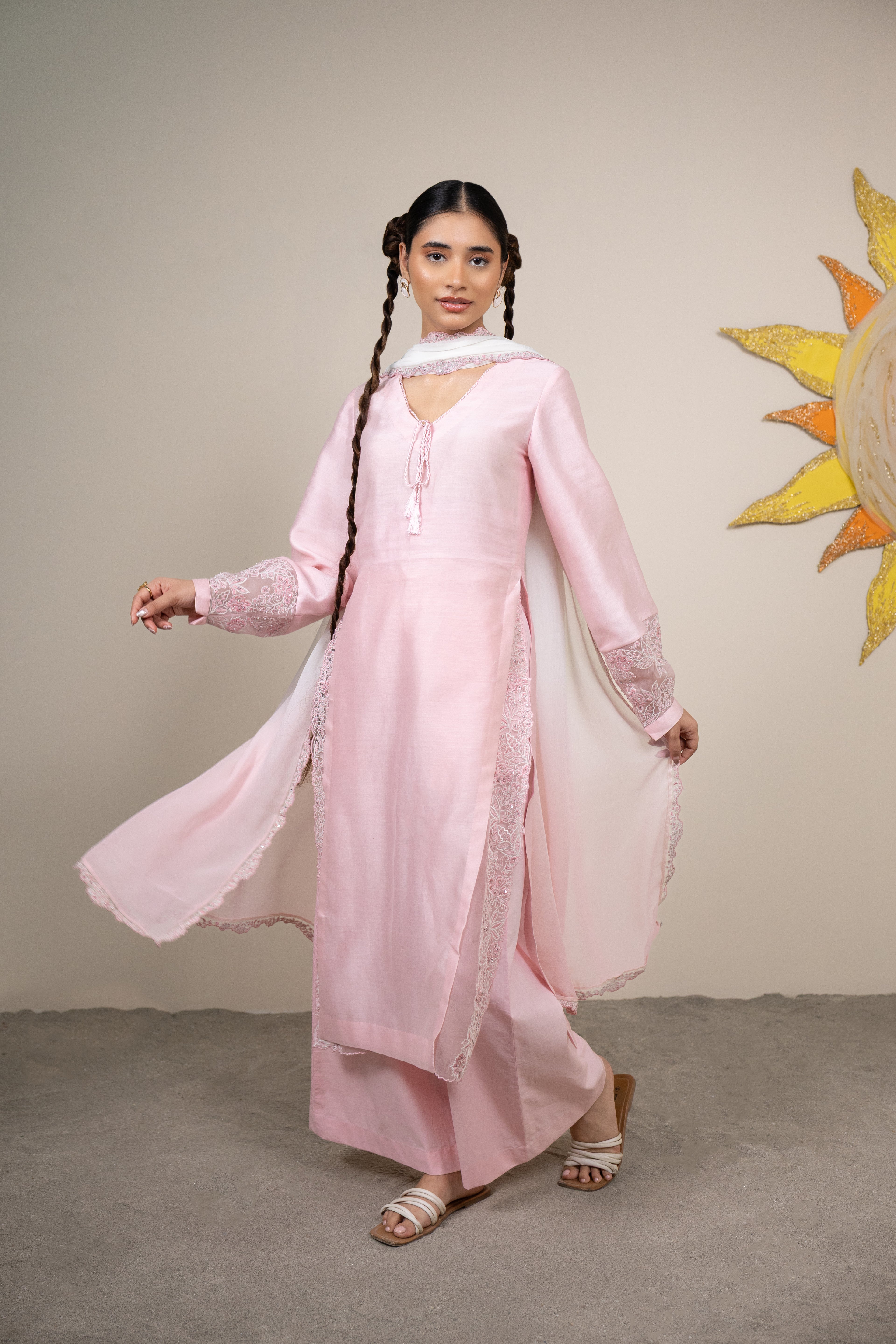 Avaia Flamingo Pink Kurta Set