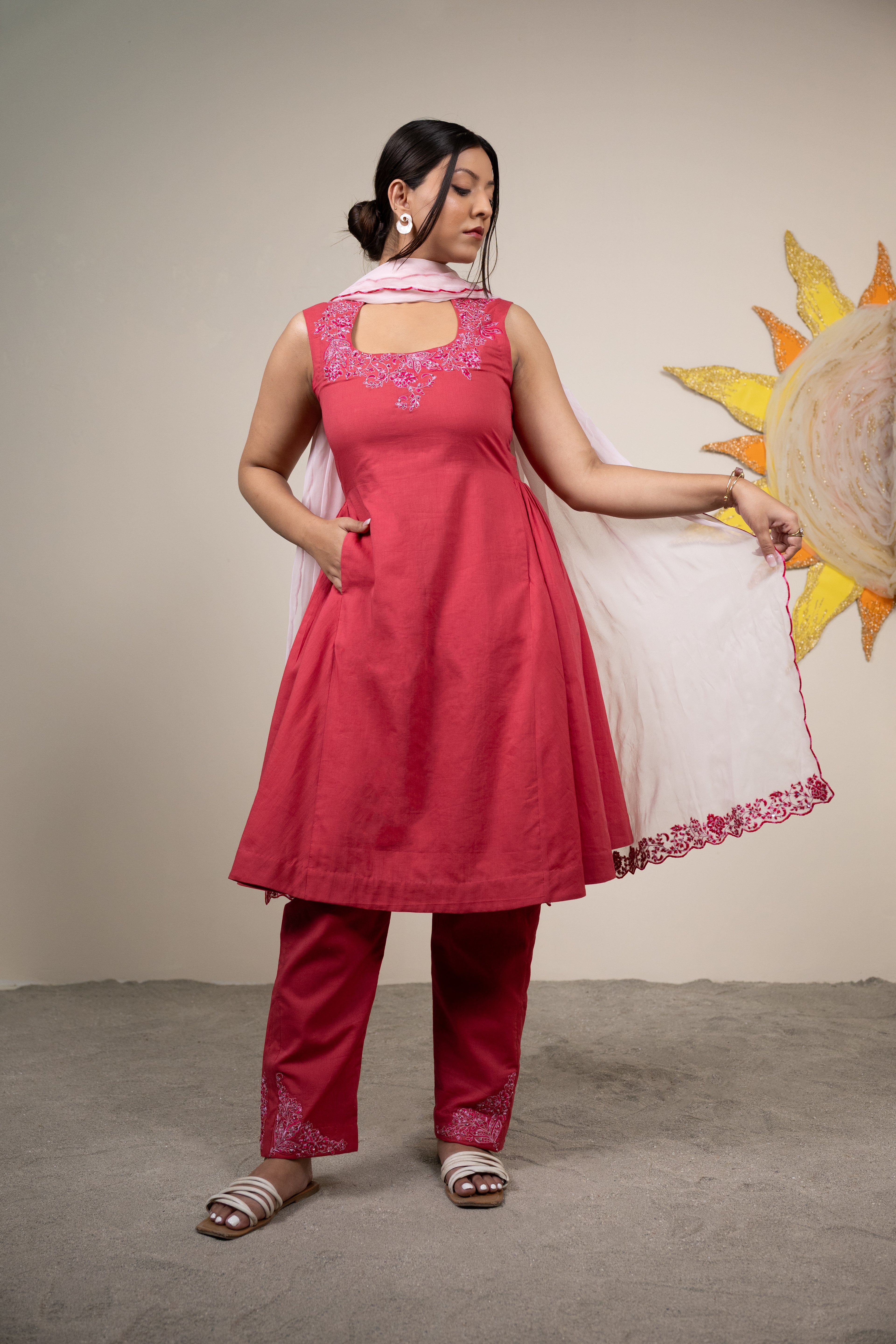 Nymera Winterberry Kurta Set