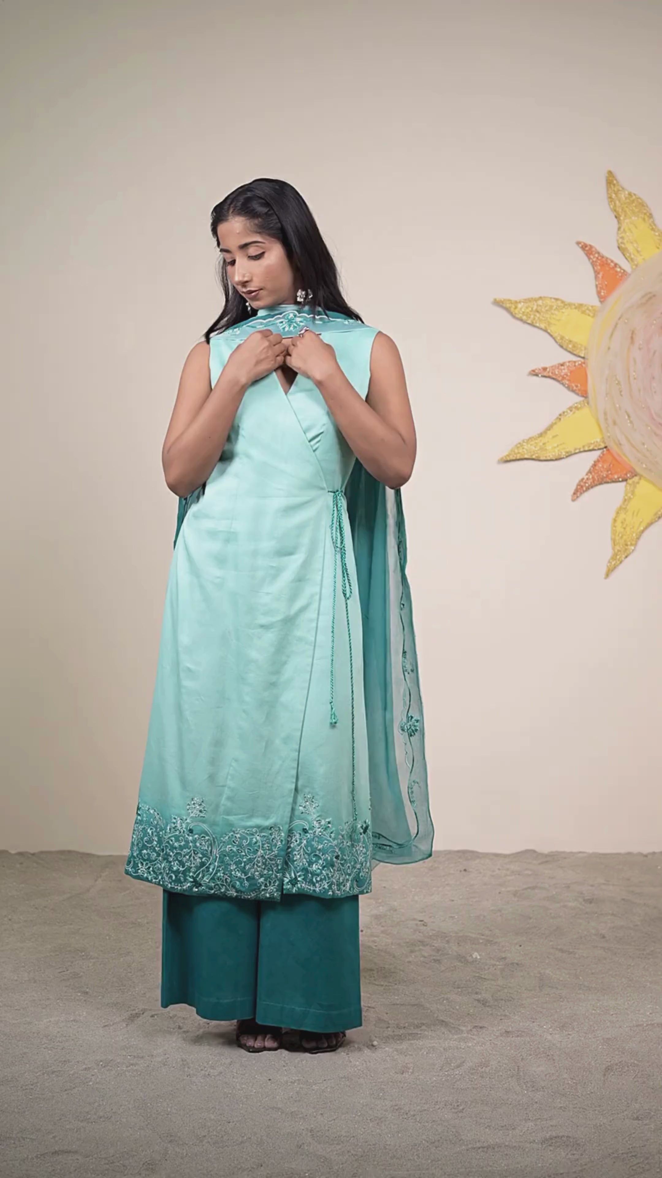 Soleil Misty Jade & Turquoise Kurta Set