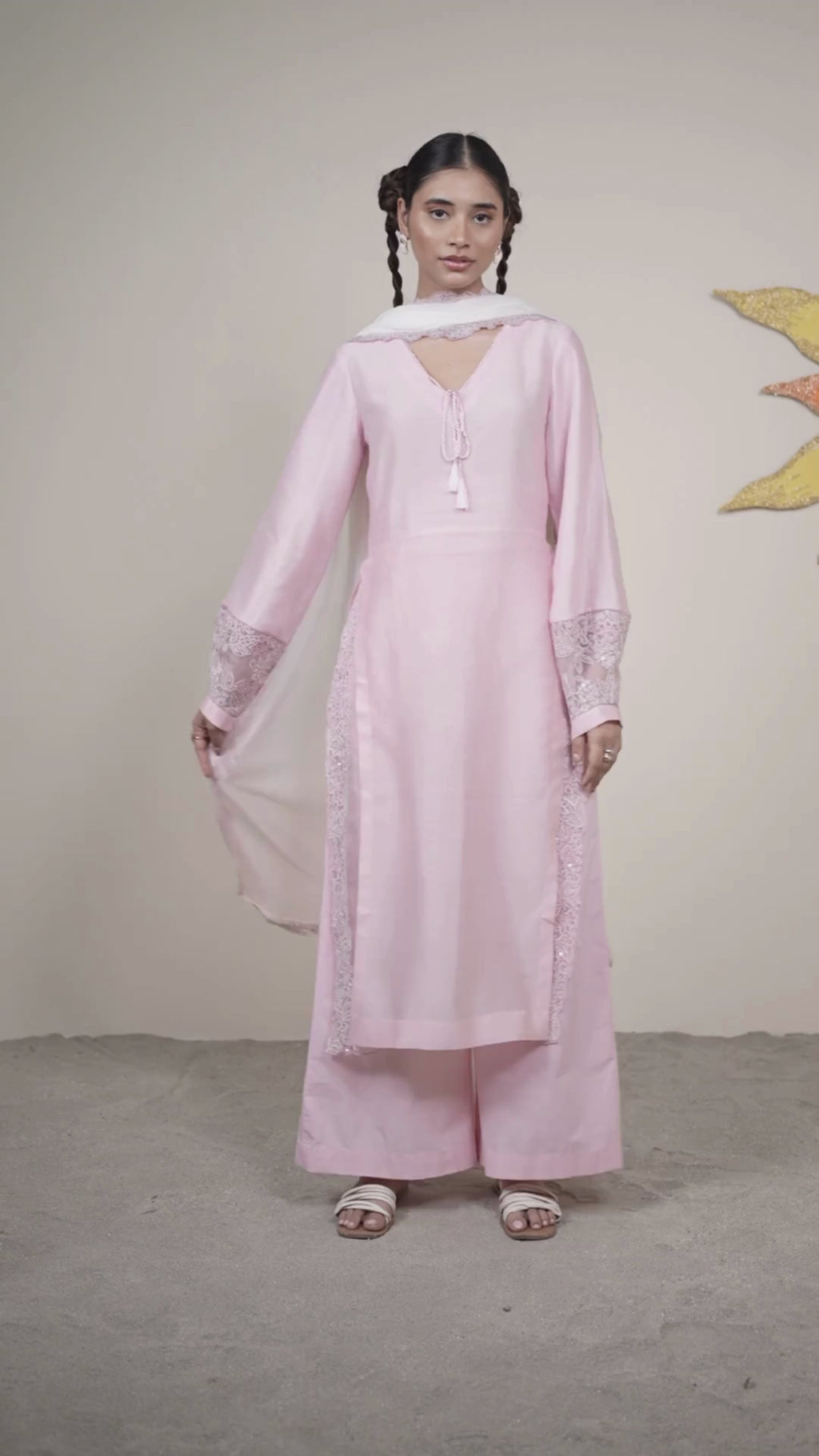 Avaia Flamingo Pink Kurta Set
